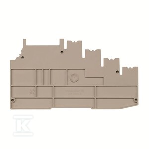 Płytka końcowa i dzieląca styków, Ciemnobeżowy, Wysokość: 114.52 mm, Szerokość: 5.1 mm, V-0, Wemid, AP ZRV2.5 ZA