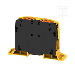 Blok zacisku przelotowego, PUSH IN, czarny/żółty, 95 mm2, 232 A, 1000 V, liczba przyłączeń: 2, A2C 95/120 FE-DM
