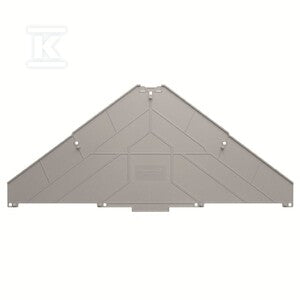 Płyta separacyjna (terminal), szary, Wysokość: 225 mm, Szerokość: 2 mm, V-0, Poliwęglan, TW PRV16 R-A