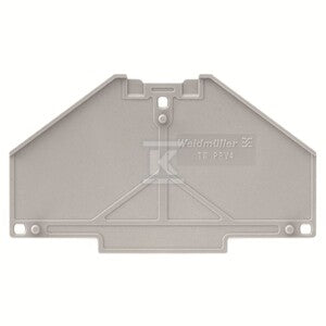 Płyta separacyjna (terminal), szary, Wysokość: 70 mm, Szerokość: 2 mm, V-0, Poliwęglan, TW PRV4 D-A