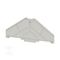 Płyta separacyjna (terminal), szary, Wysokość: 120 mm, Szerokość: 2 mm, V-0, Poliwęglan, TW PRV8 +++-----
