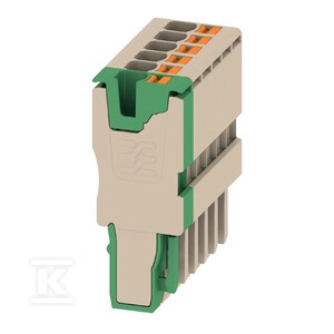 Wtyczka (terminal), PUSH IN, 2.5 mm2, 24 A, 800 V, liczba przyłączeń: 6, Liczba biegunów: 6, Szerokość: 30.6 mm, APG 2.5/6-5BG-GN