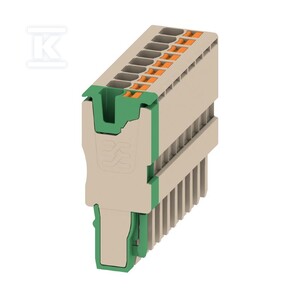 Wtyczka (terminal), PUSH IN, 2.5 mm2, 24 A, 800 V, liczba przyłączeń: 9, Liczba biegunów: 9, Szerokość: 45.9 mm, APG 2.5/9-8BG-GN
