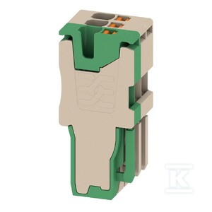 Wtyczka (terminal), PUSH IN, 1.5 mm2, 17.5 A, 500 V, liczba przyłączeń: 3, Liczba biegunów: 3, Szerokość: 10.5 mm, APG 1.5/3-2BG-GN
