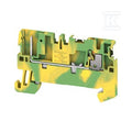 Złączka wtykowa, PUSH IN, zielony / żółty, 1.5 mm2, 17.5 A, 500 V, liczba przyłączeń: 2, liczba poziomów: 1, TS 35, APGTB 1.5 PE 2C/1 DL