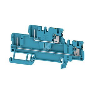 Złączka wtykowa, PUSH IN, niebieski, 1.5 mm2, 17.5 A, 500 V, liczba przyłączeń: 4, liczba poziomów: 2, TS 35, APGTB 1.5 2T 4C/2 DL BL