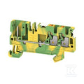 Złączka wtykowa, PUSH IN, zielony / żółty, 2.5 mm2, 24 A, 800 V, liczba przyłączeń: 3, liczba poziomów: 1, TS 35, APGTB 2.5 PE 3C/1 DL