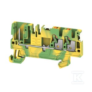 Złączka wtykowa, PUSH IN, zielony / żółty, 2.5 mm2, 24 A, 800 V, liczba przyłączeń: 3, liczba poziomów: 1, TS 35, APGTB 2.5 PE 3C/1 DL