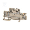 Złączka wtykowa, PUSH IN, Ciemnobeżowy, 2.5 mm2, 24 A, 800 V, liczba przyłączeń: 4, liczba poziomów: 2, TS 35, APGTB 2.5 2T VL 4C/2 DL