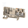 Złączka wtykowa, PUSH IN, Ciemnobeżowy, 4 mm2, 32 A, 800 V, liczba przyłączeń: 3, liczba poziomów: 1, TS 35, APGTB 4 FT 3C/1 DL