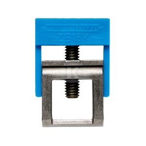 Widełki zaciskowe (szyba bus), Jarzmo, czarny, 4 mm2, Szerokość: 7 mm, M 3, Stal, ZB 4K SW