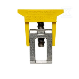 Widełki zaciskowe (szyba bus), Jarzmo, zielony / żółty, 16 mm2, Szerokość: 10 mm, M 4, Stal, ZB 16/6K GE/GN
