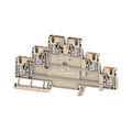 Zacisk modułowy wielorzędowy, PUSH IN, Ciemnobeżowy, 2.5 mm2, 800 V, liczba przyłączeń: 6, liczba poziomów: 3, TS 35, V-0, A3T 2.5 VL DL