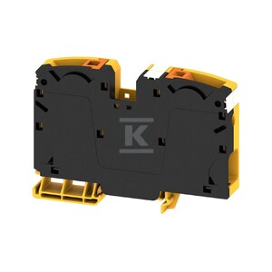Blok zacisku przelotowego, PUSH IN, czarny/żółty, 35 mm2, 125 A, 1000 V, liczba przyłączeń: 2, A2C 35 FE DL