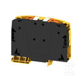 Blok zacisku przelotowego, PUSH IN, czarny/żółty, 50 mm2, 150 A, 1000 V, liczba przyłączeń: 2, A2C 50/70 FE DL