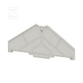 Płyta separacyjna (terminal), szary, Wysokość: 120 mm, Szerokość: 2 mm, V-0, Poliwęglan, TW PRV8