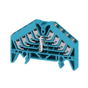Zacisk rozdziału potencjału, PUSH IN, niebieski, 1.5 mm2, 17.5 A, 250 V, liczba przyłączeń: 16, liczba poziomów: 4, PPV 4 BL 35X7.5 DGR