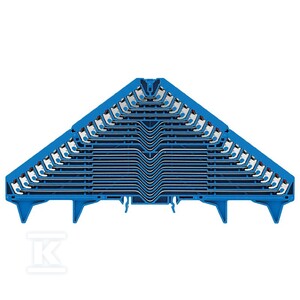 Zacisk rozdzielacza krosowego, PUSH IN, niebieski, 1.5 mm2, 6 A, 250 V, liczba przyłączeń: 64, liczba poziomów: 16, TS 35 x 15, V-0, Poliwęglan, PRV 16 BL 35X15 WS/RT