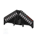 Zacisk rozdzielacza krosowego, PUSH IN, czarny, 1.5 mm2, 8 A, 250 V, liczba przyłączeń: 32, liczba poziomów: 8, TS 35 x 7.5, V-0, Poliwęglan, PRV 8 SW 35X7.5 WS/RT