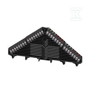 Zacisk rozdzielacza krosowego, PUSH IN, czarny, 1.5 mm2, 6 A, 250 V, liczba przyłączeń: 64, liczba poziomów: 16, TS 35 x 7.5, V-0, Poliwęglan, PRV 16 SW 35X7.5 WS/RT