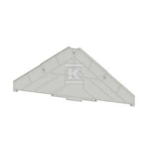 Płyta separacyjna (terminal), szary, Wysokość: 225 mm, Szerokość: 2 mm, V-0, Poliwęglan, TW PRV16