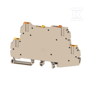 Bloki odczepów probierczych, złącze śrubowe, Ciemnobeżowy, 2.5 mm2, 17 A, 500 V, liczba przyłączeń: 3, liczba poziomów: 2, WDTR 2.5/WE