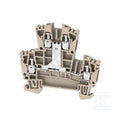 Zacisk modułowy wielorzędowy, złącze śrubowe, Ciemnobeżowy, 2.5 mm2, 400 V, liczba przyłączeń: 4, liczba poziomów: 2, TS 35, V-0, WDK 2.5V ZQV
