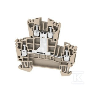 Zacisk modułowy wielorzędowy, złącze śrubowe, Ciemnobeżowy, 2.5 mm2, 400 V, liczba przyłączeń: 4, liczba poziomów: 2, TS 35, V-0, WDK 2.5V ZQV