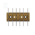 Jedno- oraz wielobiegunowe listwy zaciskowe, Port płaski, Jasnożółty, 2.5 mm2, 6 A, 400 V, liczba przyłączeń: 12, liczba poziomów: 1, MF 1/6 2X6.3/2.8