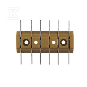 Jedno- oraz wielobiegunowe listwy zaciskowe, Port płaski, Jasnożółty, 2.5 mm2, 6 A, 400 V, liczba przyłączeń: 12, liczba poziomów: 1, MF 1/6 2X6.3/2.8
