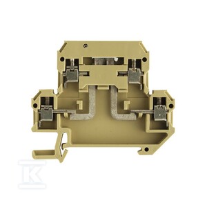 Bloki odczepów probierczych, złącze śrubowe, beżowy / żółty, 4 mm2, 10 A, 400 V, liczba przyłączeń: 4, liczba poziomów: 2, DKT 4V/35 2STB