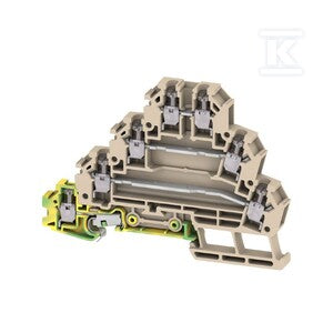 Złączka silnikowa (wielopoziomowa), złącze śrubowe, Ciemnobeżowy, 2.5 mm2, 24 A, 500 V, liczba przyłączeń: 7, liczba poziomów: 4, TS 35, V-0, Wemid, MAK 2.5 DB