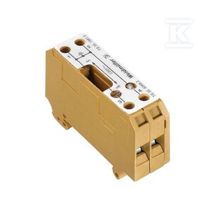 Bloki odczepów probierczych, złącze śrubowe, Jasnożółty, 6 mm2, 27 A, 230 V, liczba przyłączeń: 2, liczba poziomów: 1, SAKT E/35 2GL 230VAC