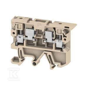 Zacisk bezpiecznika, złącze śrubowe, beżowy / żółty, 4 mm2, 6.3 A, 24 V, liczba przyłączeń: 2, liczba poziomów: 1, TS 35, TS 32, ASK 1/EN LD 1D 24VAC
