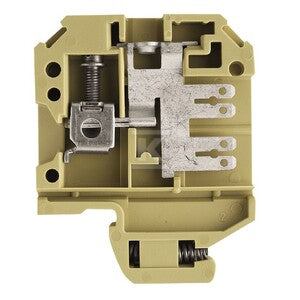 Blok zacisku przelotowego, złącze śrubowe, beżowy / żółty, 4 mm2, 20 A, 500 V, liczba przyłączeń: 1, SAK 4 S 6.3/2.8