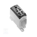 Zacisk rozdziału potencjału, złącze śrubowe, czarny, 95 mm2, 232 A, 1000 V, liczba przyłączeń: 5, liczba poziomów: 1, WPD 111 1X95/4X35 BK