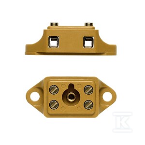 Jedno- oraz wielobiegunowe listwy zaciskowe, złącze śrubowe, Jasnożółty, 2.5 mm2, 24 A, 500 V, liczba przyłączeń: 4, liczba poziomów: 1, MK 5/2 O.DE