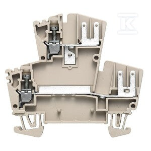 Zacisk modułowy wielorzędowy, złącze śrubowe, Ciemnobeżowy, 2.5 mm2, 400 V, liczba przyłączeń: 2, liczba poziomów: 2, TS 35, V-0, WDK 2.5 F