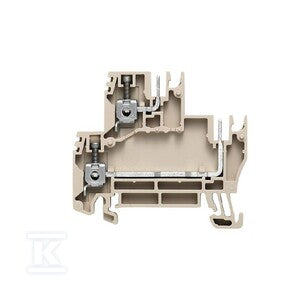 Zacisk modułowy wielorzędowy, złącze śrubowe, Ciemnobeżowy, 2.5 mm2, 250 V, liczba przyłączeń: 4, liczba poziomów: 2, TS 35, V-0, WDK 2.5/BLZ/5.08/ZA