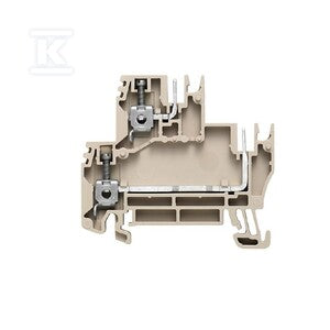 Zacisk modułowy wielorzędowy, złącze śrubowe, Ciemnobeżowy, 2.5 mm2, 400 V, liczba przyłączeń: 2, liczba poziomów: 2, TS 35, V-0, WDK 2.5 BLZ/7.62/ZA