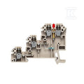 Złączka inicjatora/elementu wykonawczego, złącze śrubowe, Ciemnobeżowy, 2.5 mm2, 24 A, 30 V, liczba przyłączeń: 4, liczba poziomów: 3, TS 35, DLI 2.5/LD-RT/NPN -+ DB