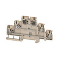Zacisk modułowy wielorzędowy, PUSH IN, Ciemnobeżowy, 2.5 mm2, 800 V, liczba przyłączeń: 6, liczba poziomów: 3, TS 35, V-0, A3T 2.5 DL