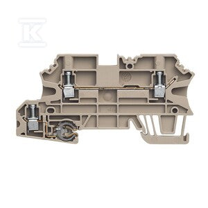 Zacisk modułowy wielorzędowy, złącze śrubowe, Ciemnobeżowy, 2.5 mm2, 800 V, liczba przyłączeń: 3, liczba poziomów: 2, TS 35, V-0, WMF 2.5 PE