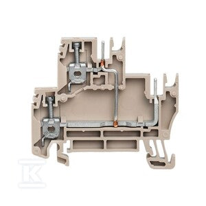 Zacisk modułowy wielorzędowy, złącze śrubowe, Ciemnobeżowy, 2.5 mm2, 250 V, liczba przyłączeń: 4, liczba poziomów: 2, TS 35, V-0, WDK 2.5/BLZ/5.08/ZA V