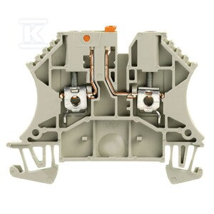 Bloki odczepów probierczych, złącze śrubowe, szary, 2.5 mm2, 24 A, 500 V, liczba przyłączeń: 2, liczba poziomów: 1, WTR 2.5 GR