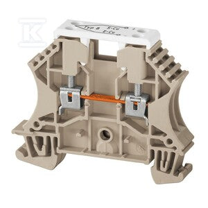 Złączka do termoelementów, złącze śrubowe, Ciemnobeżowy, 2.5 mm2, 55 V, liczba przyłączeń: 2, liczba poziomów: 1, TS 35, V-0, Wemid, WDU 2.5/TC TYP B