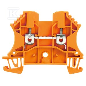 Blok zacisku przelotowego, złącze śrubowe, pomarańczowy, 2.5 mm2, 24 A, 800 V, liczba przyłączeń: 2, WDU 2.5 OR