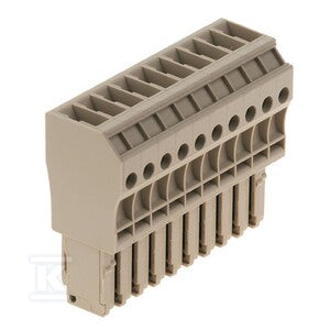 Wtyczka (terminal), złącze śrubowe, 4 mm2, 32 A, 800 V, liczba przyłączeń: 10, Liczba biegunów: 10, Szerokość: 62 mm, WP4/1AN/10