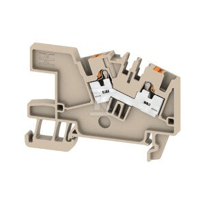 Wielopoziomowy blok zaciskowy, PUSH IN, Ciemnobeżowy, 2.5 mm2, 24 A, 800 V, liczba przyłączeń: 2, liczba poziomów: 1, AITB 2.5 BB 2C