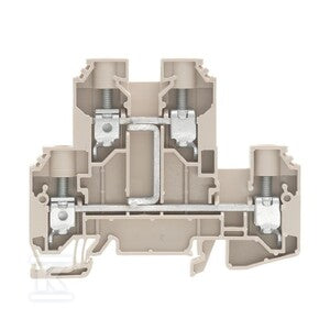 Zacisk modułowy wielorzędowy, złącze śrubowe, Ciemnobeżowy, 10 mm2, 800 V, liczba przyłączeń: 4, liczba poziomów: 2, TS 35, V-0, WDK 10 V